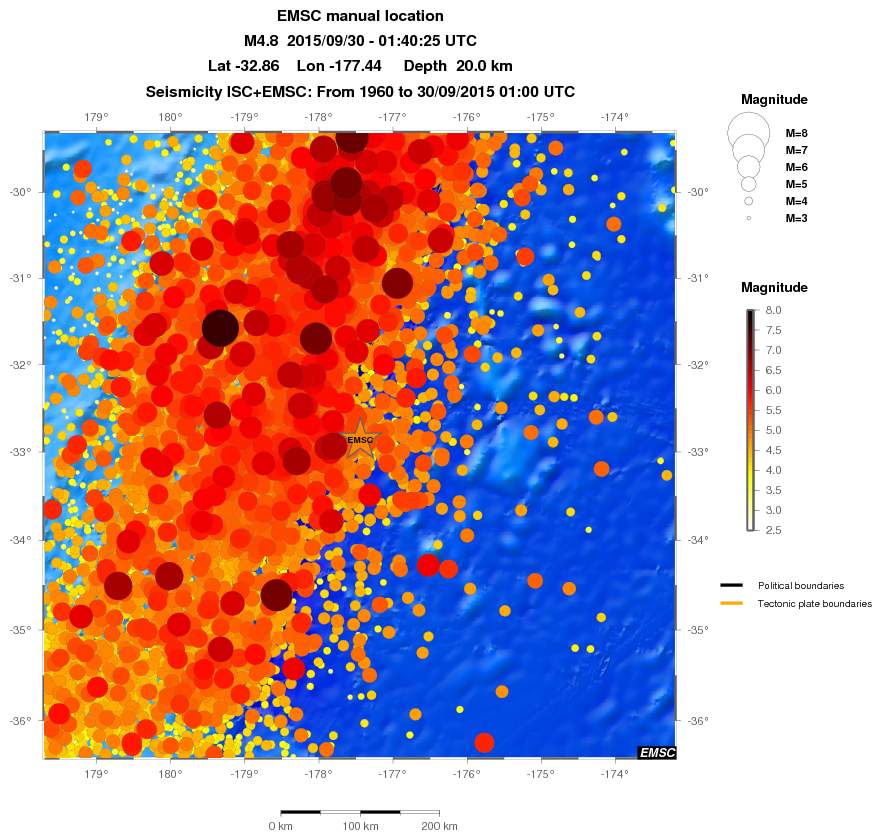 regional magnitude historical seismicity