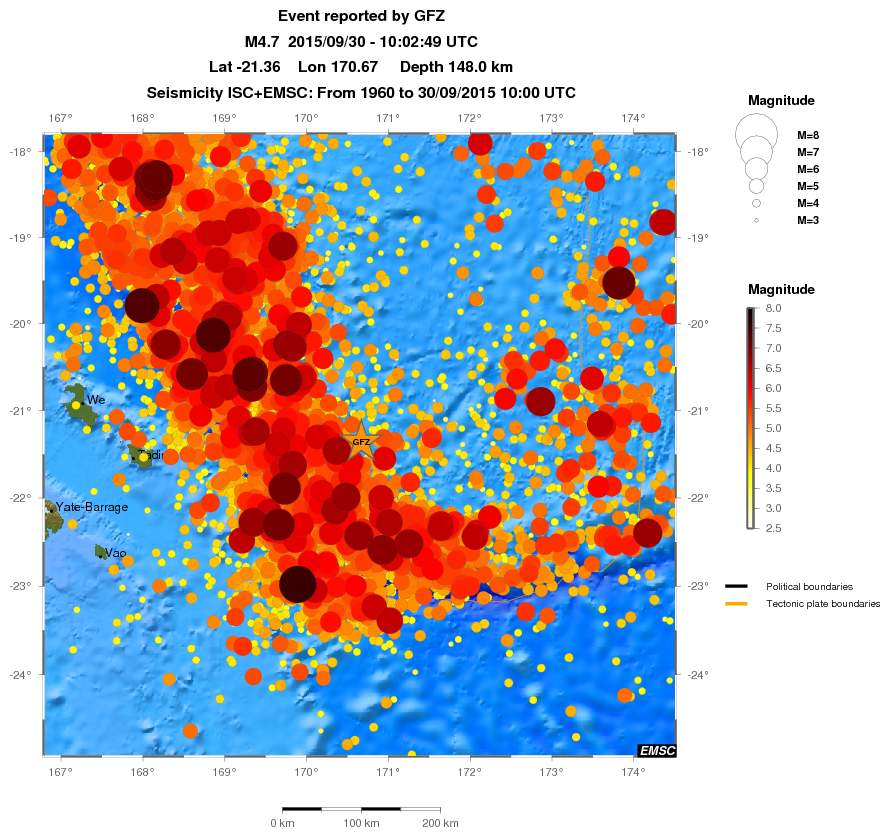 regional magnitude historical seismicity