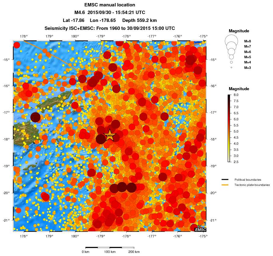 regional magnitude historical seismicity