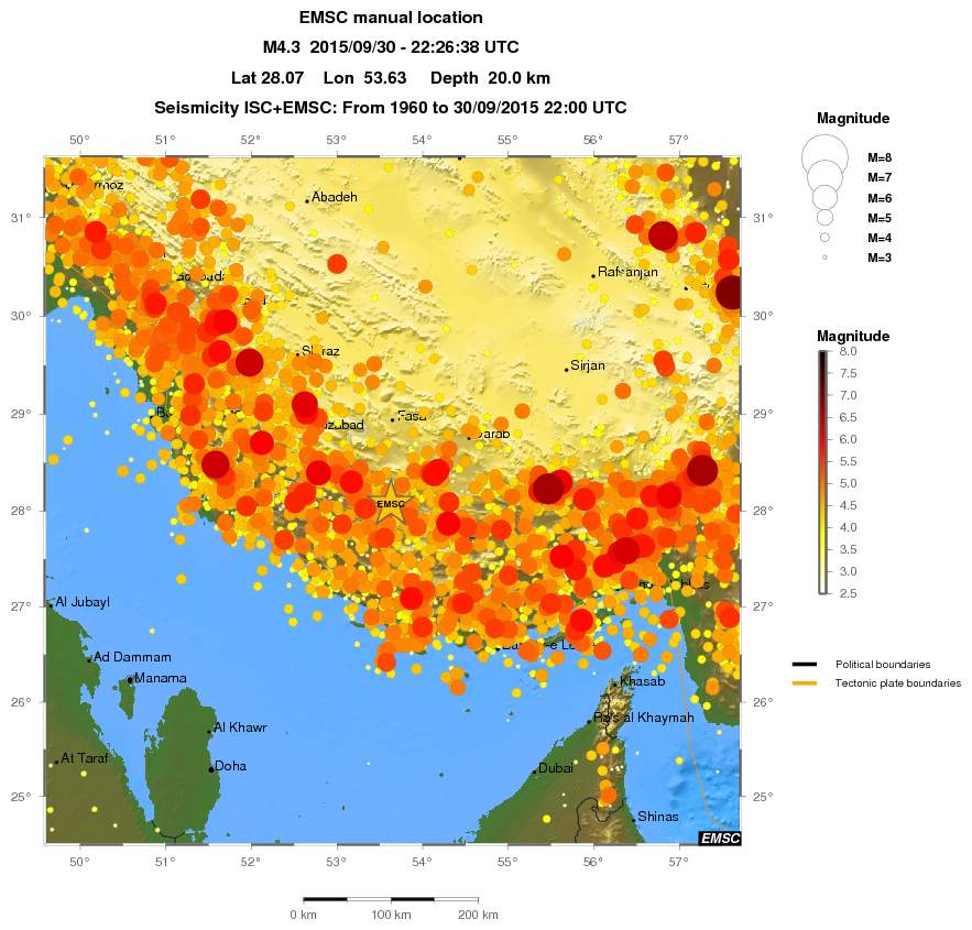 regional magnitude historical seismicity