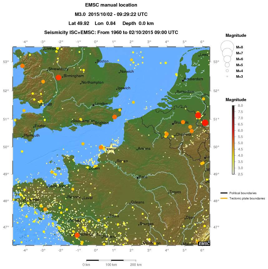 regional magnitude historical seismicity