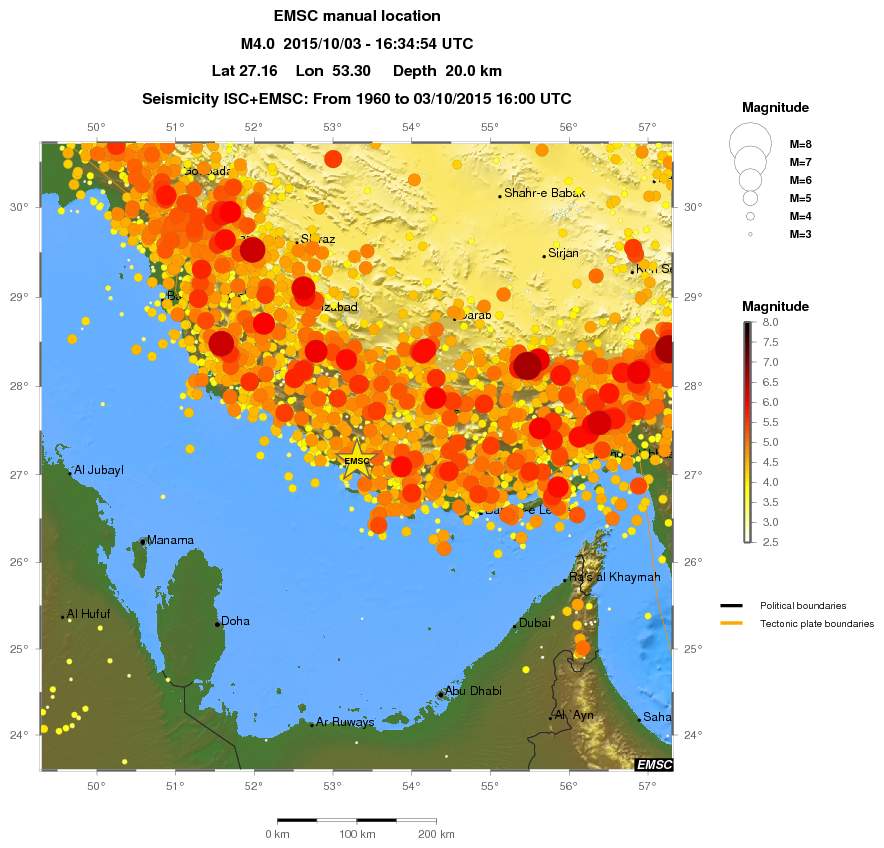 regional magnitude historical seismicity