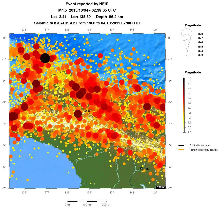 regional magnitude historical seismicity