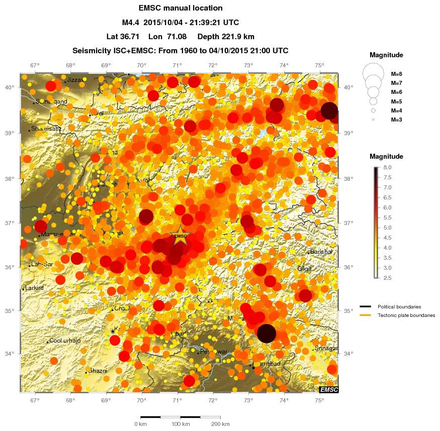 regional magnitude historical seismicity