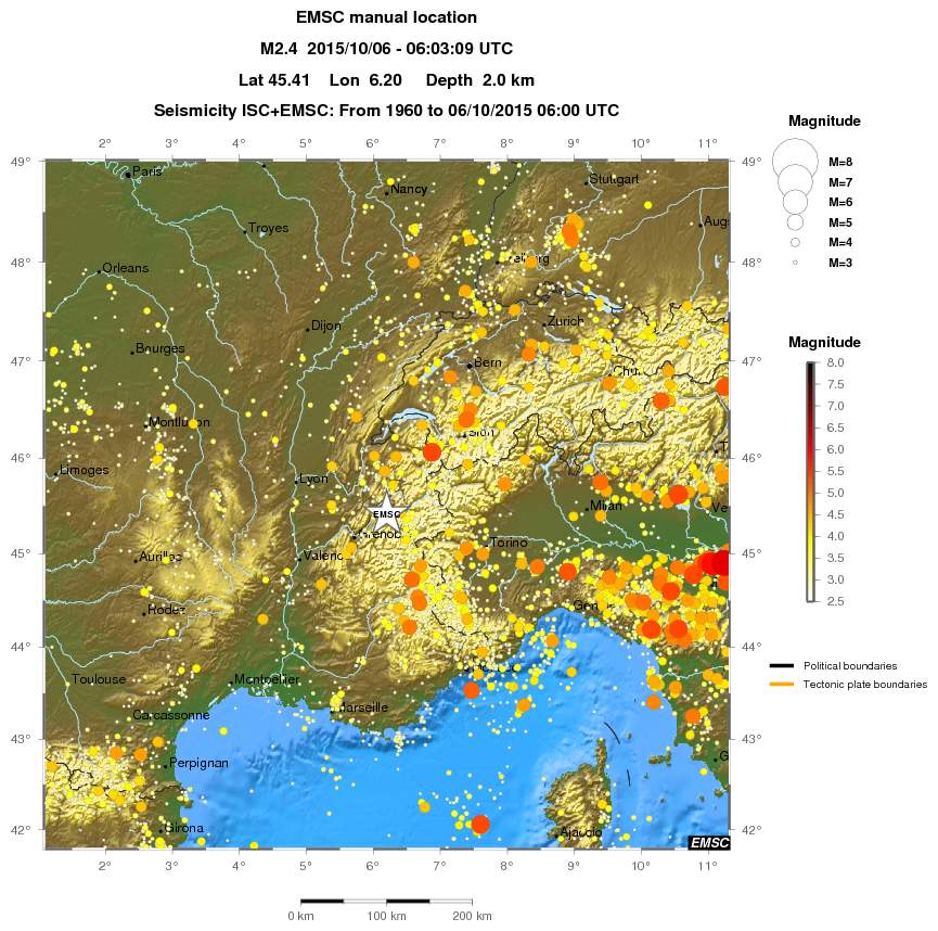 regional magnitude historical seismicity