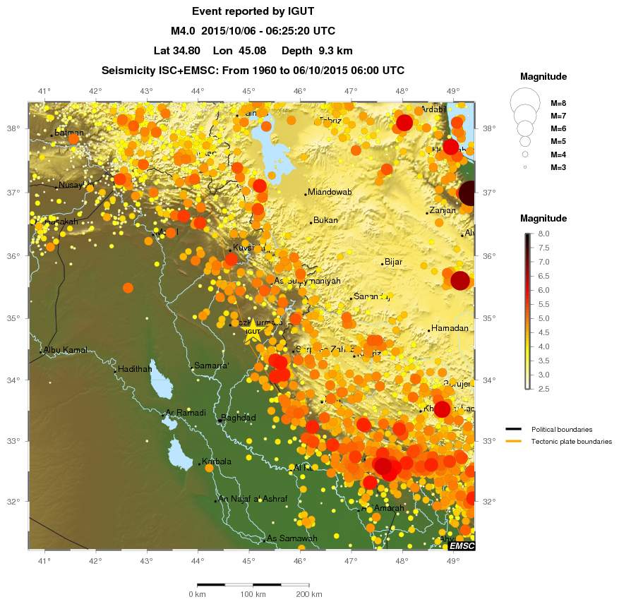 regional magnitude historical seismicity