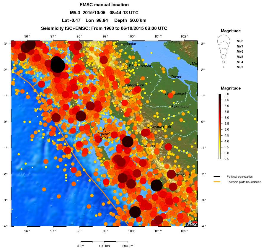 regional magnitude historical seismicity