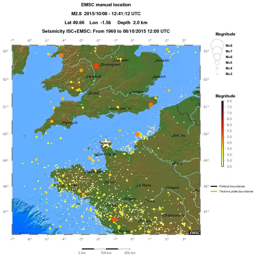 regional magnitude historical seismicity