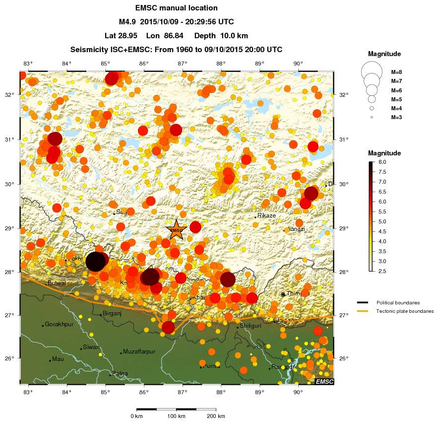 regional magnitude historical seismicity