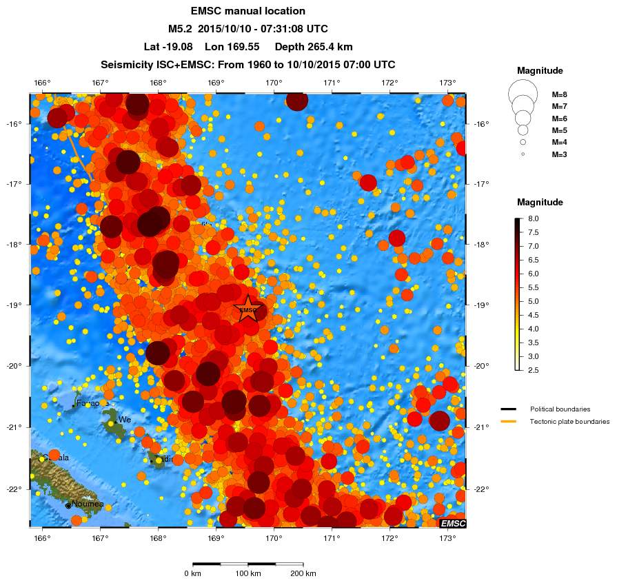 regional magnitude historical seismicity