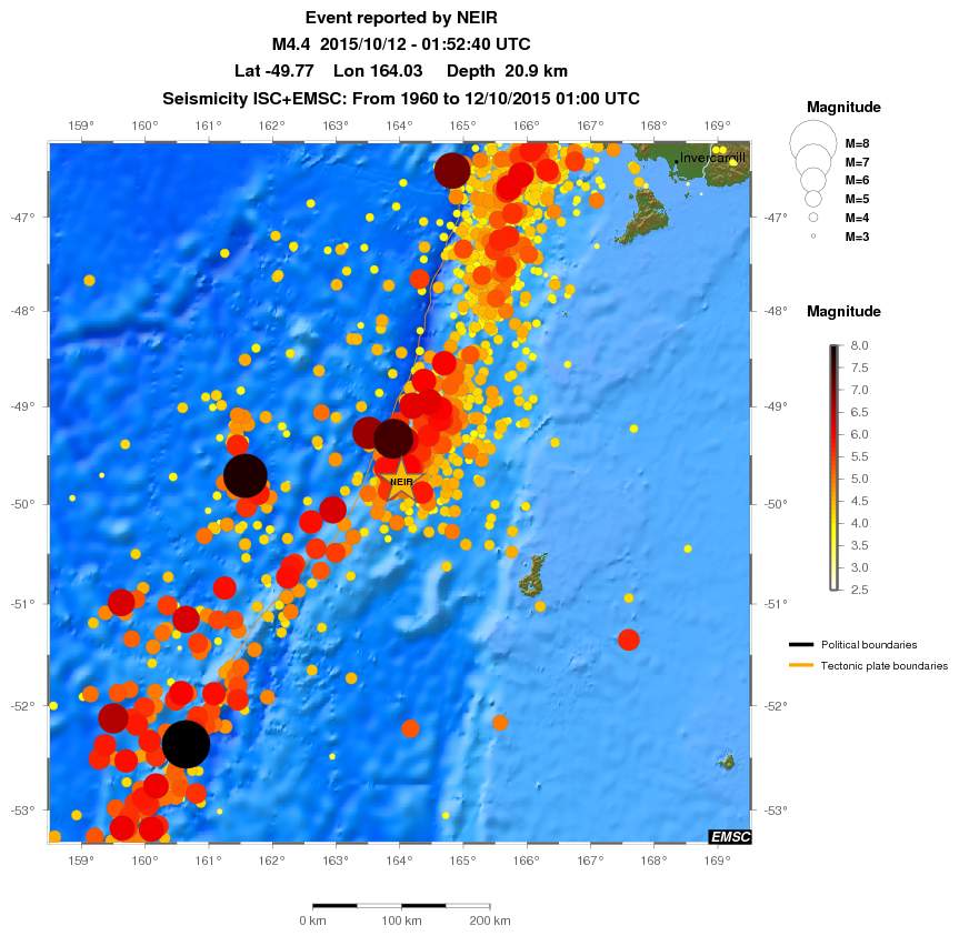 regional magnitude historical seismicity