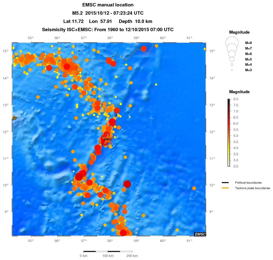 regional magnitude historical seismicity