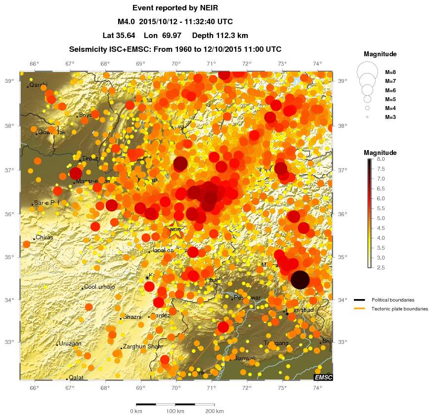 regional magnitude historical seismicity