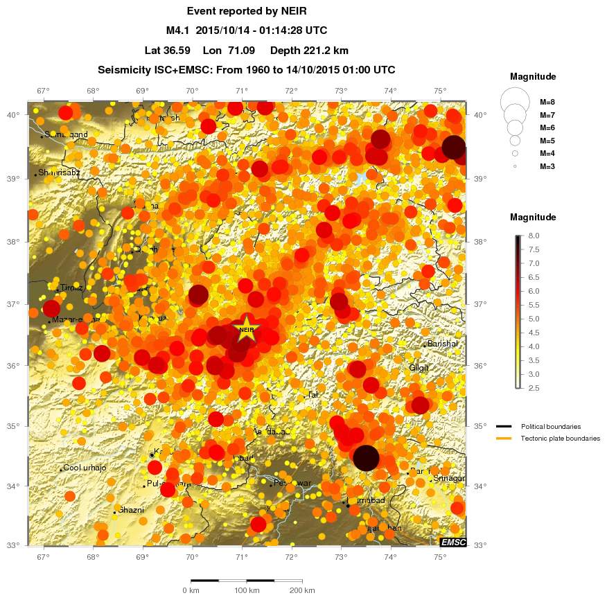 regional magnitude historical seismicity