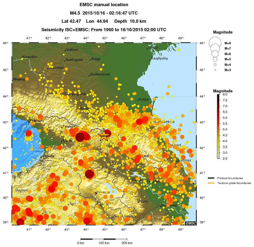 regional magnitude historical seismicity