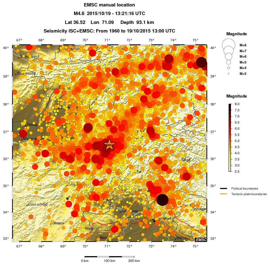 regional magnitude historical seismicity