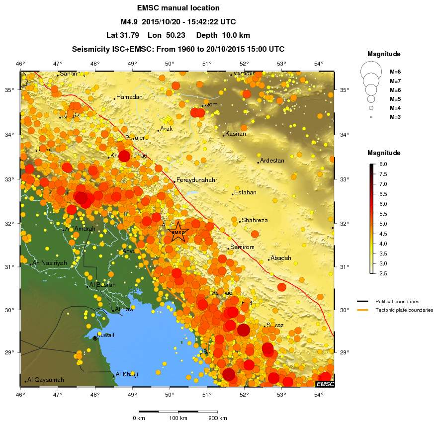 regional magnitude historical seismicity