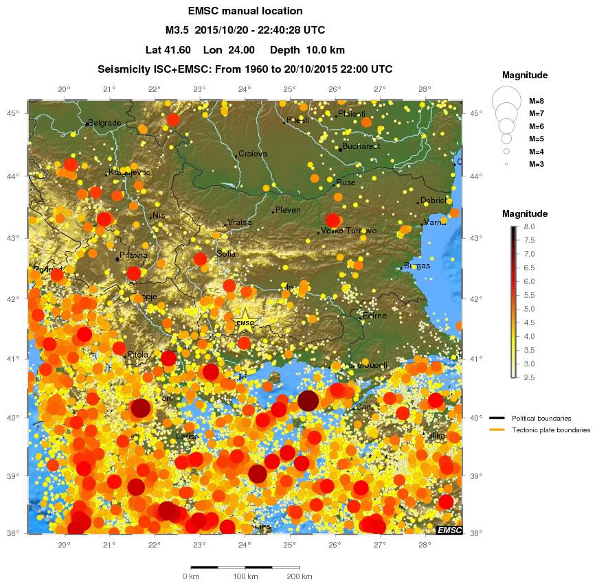 regional magnitude historical seismicity