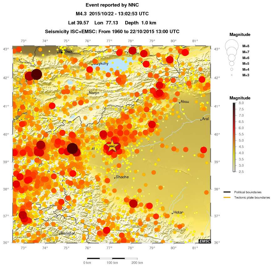 regional magnitude historical seismicity