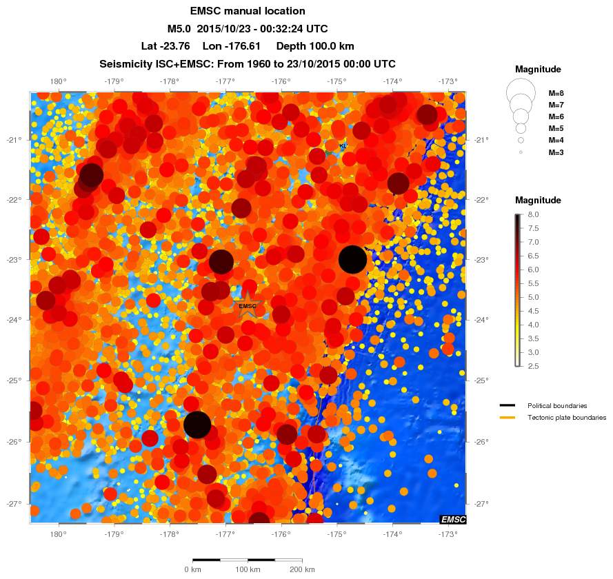 regional magnitude historical seismicity