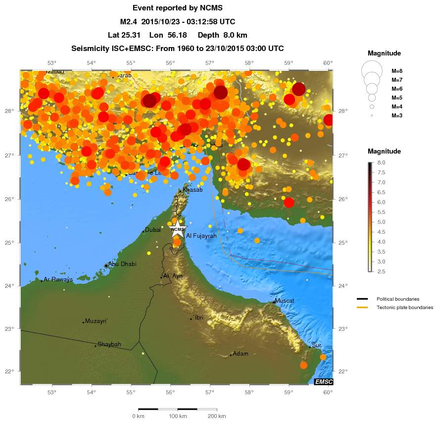 regional magnitude historical seismicity