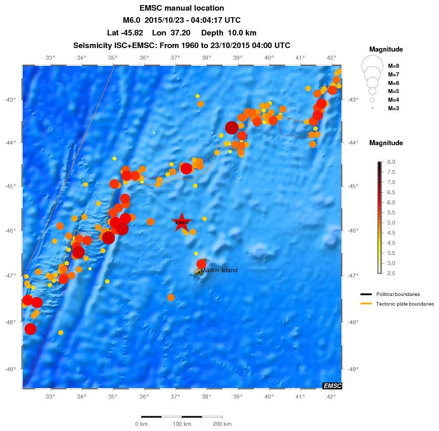 regional magnitude historical seismicity