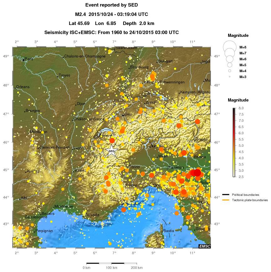 regional magnitude historical seismicity