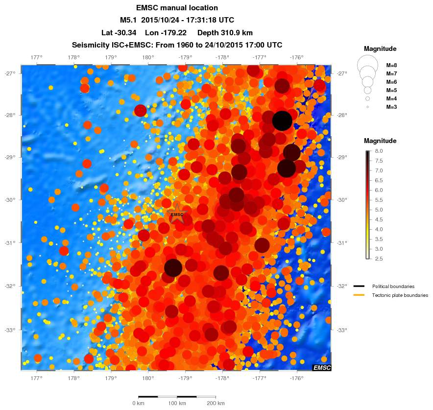regional magnitude historical seismicity