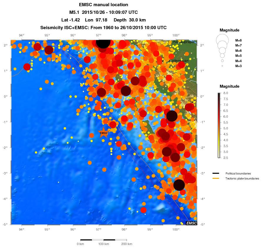 regional magnitude historical seismicity
