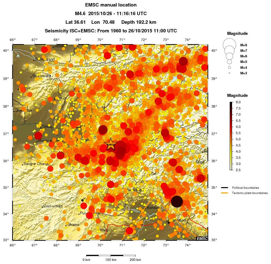 regional magnitude historical seismicity