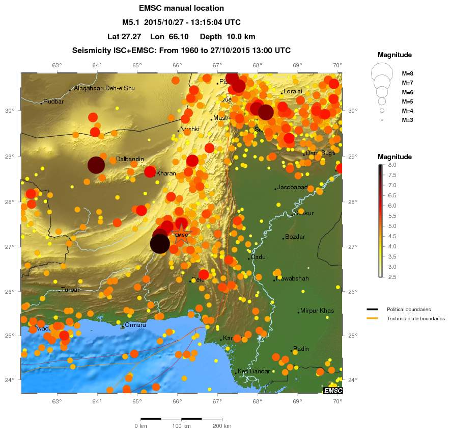 regional magnitude historical seismicity