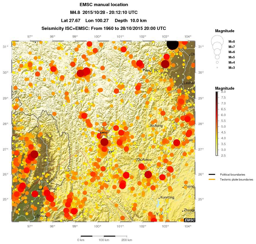 regional magnitude historical seismicity