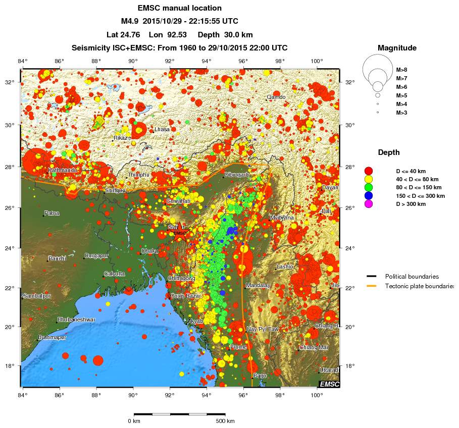 wide historical seismicity