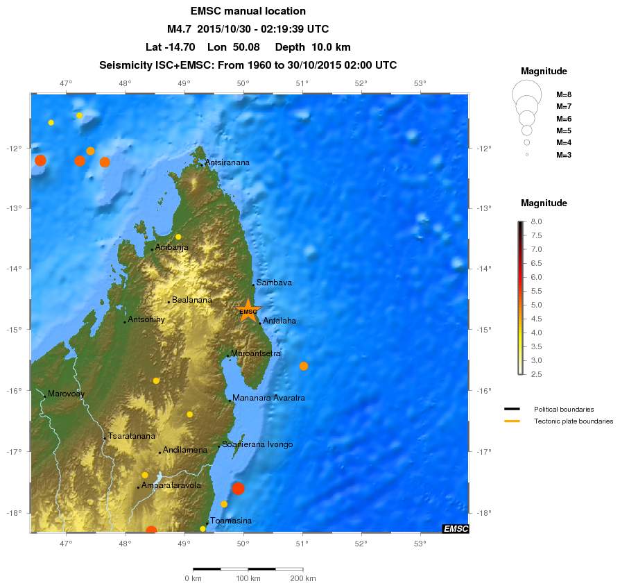 regional magnitude historical seismicity