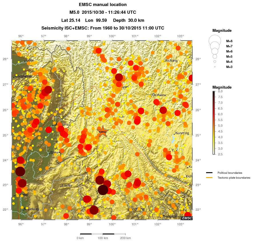 regional magnitude historical seismicity
