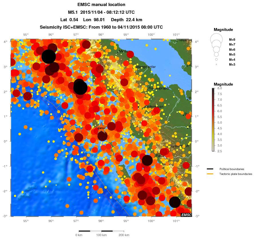regional magnitude historical seismicity