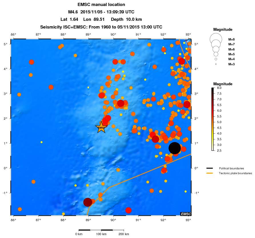 regional magnitude historical seismicity