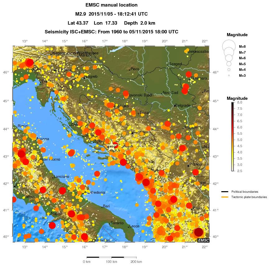 regional magnitude historical seismicity