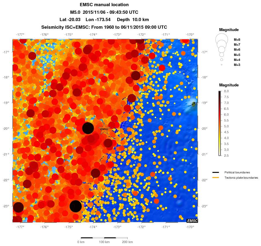 regional magnitude historical seismicity