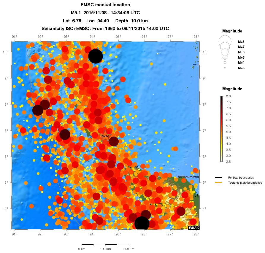 regional magnitude historical seismicity