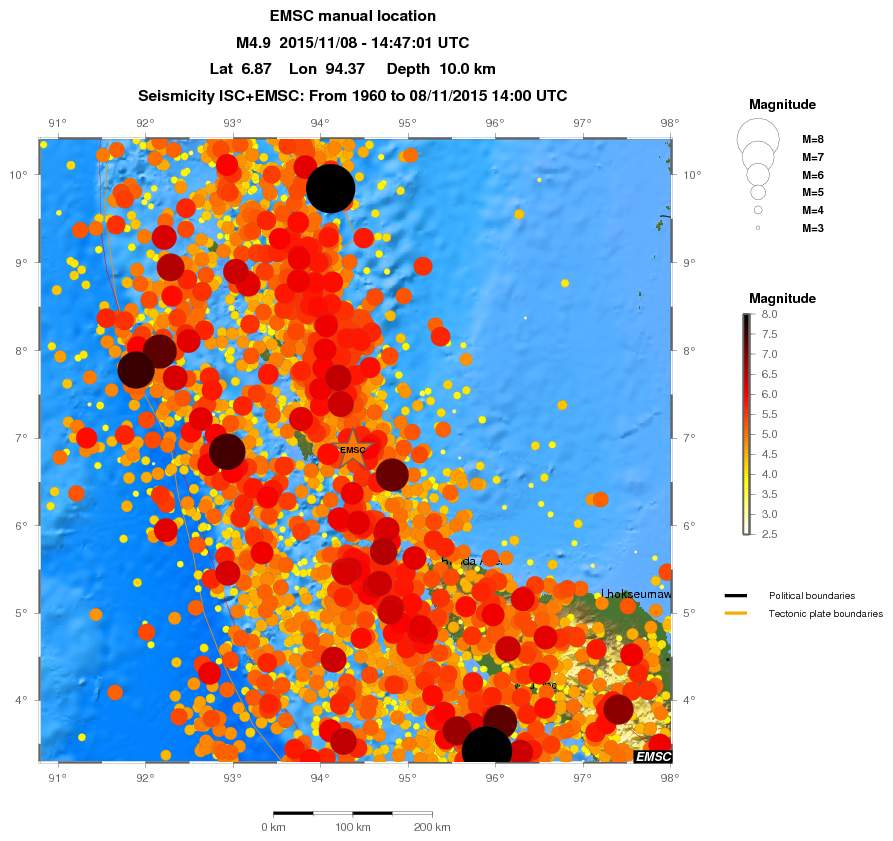 regional magnitude historical seismicity