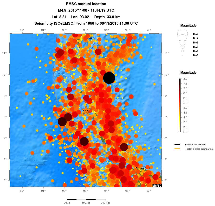 regional magnitude historical seismicity