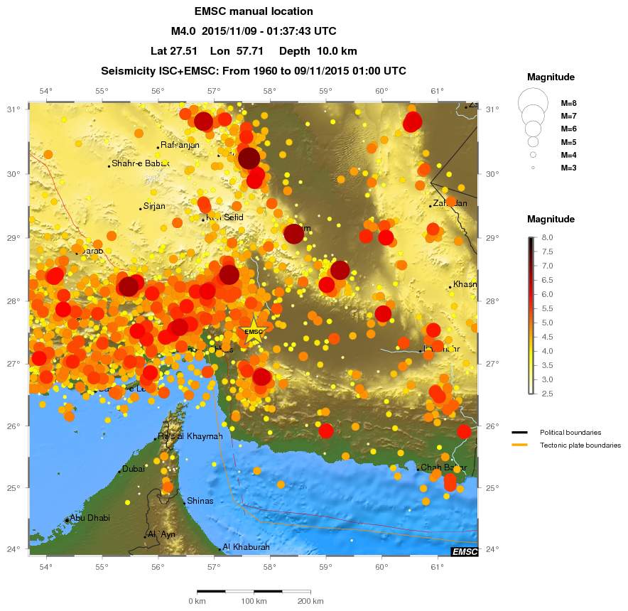 regional magnitude historical seismicity