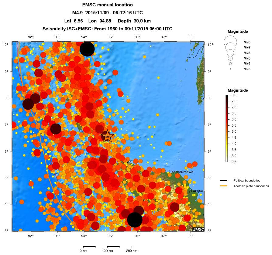 regional magnitude historical seismicity