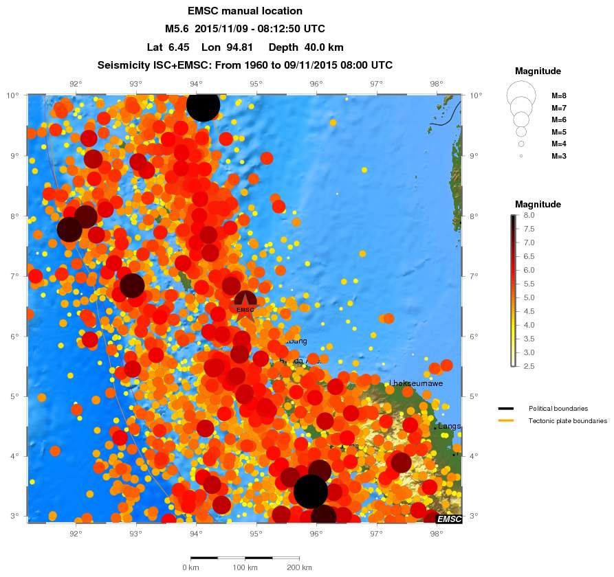 regional magnitude historical seismicity