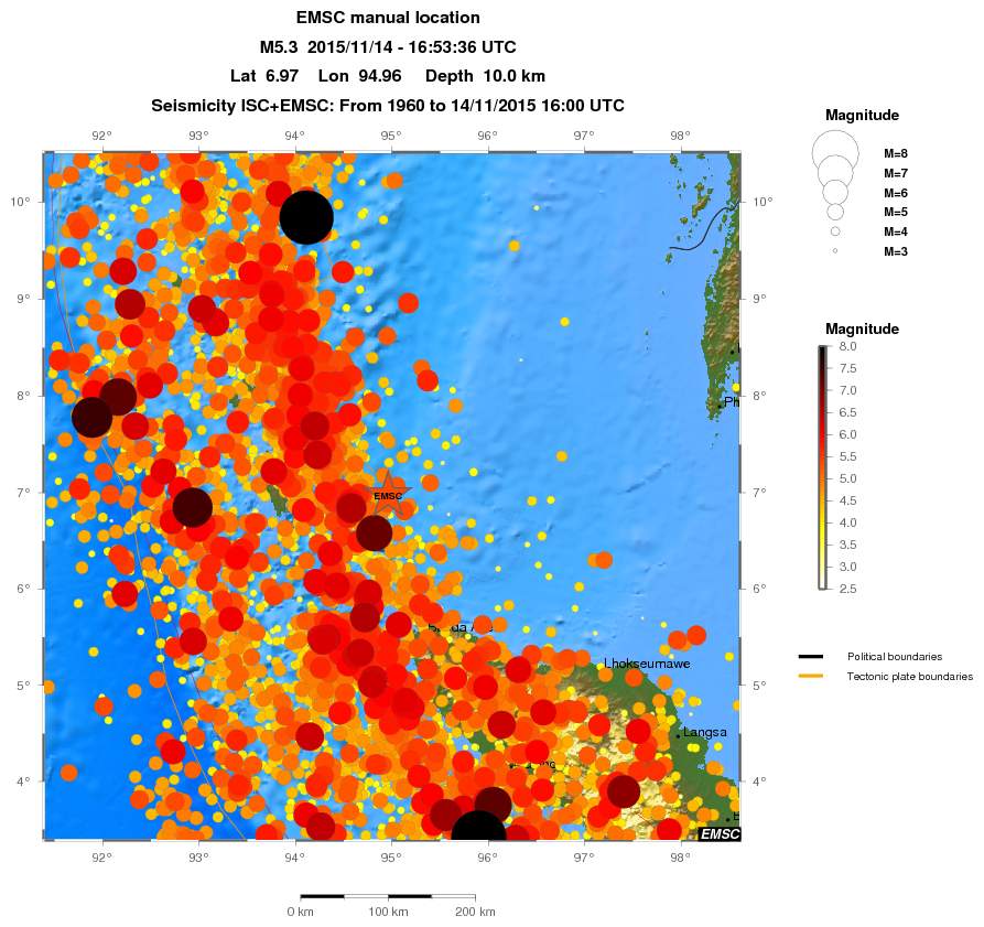 regional magnitude historical seismicity