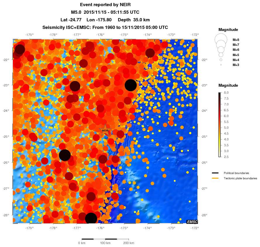 regional magnitude historical seismicity