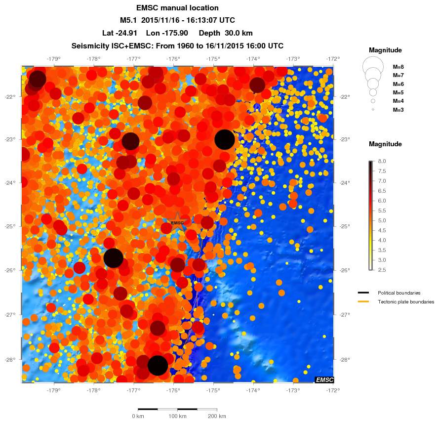 regional magnitude historical seismicity