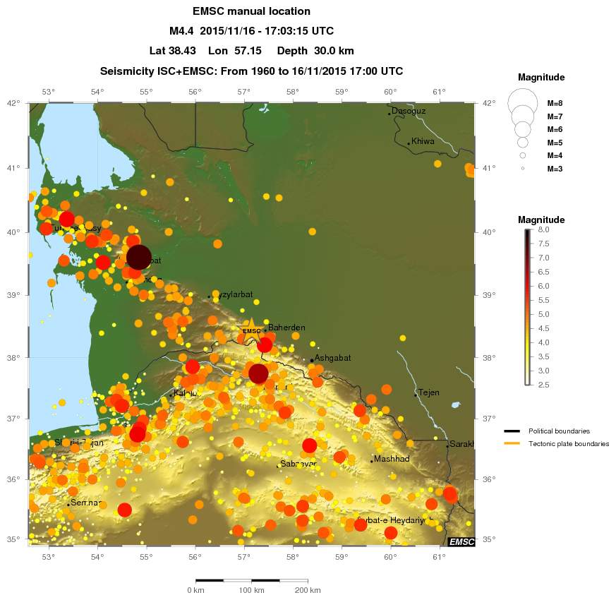 regional magnitude historical seismicity
