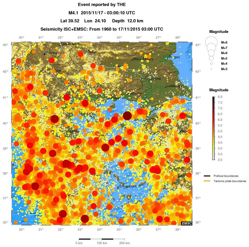 regional magnitude historical seismicity